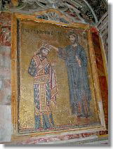 Mosaic which shows Christ was giving crown to Roger II