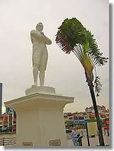 Original statue is in front of Victorica Theater.